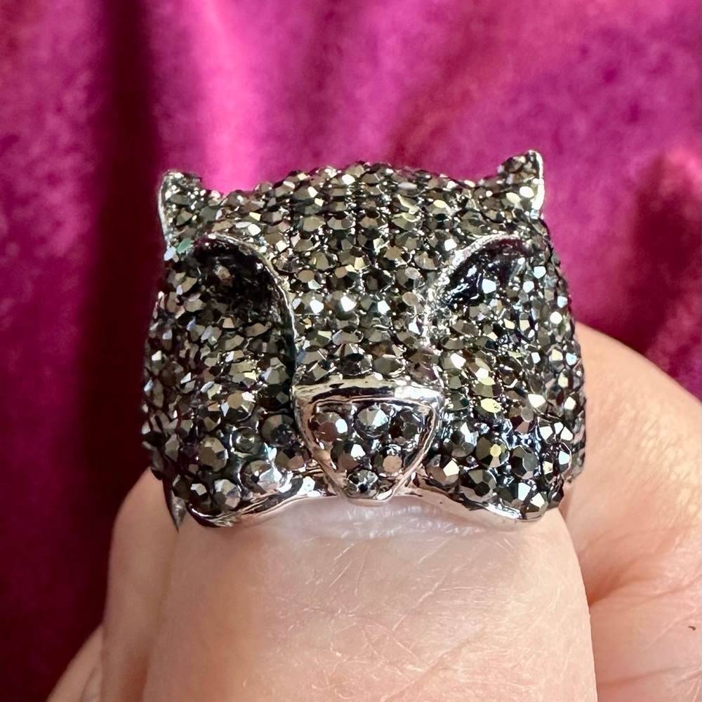 Panther pave cocktail ring